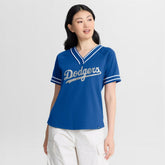 Los Angeles Dodgers Fanatics Women's Diva Race Ahead Raglan V-Neck T-Shirt Online