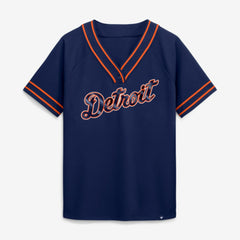 Detroit Tigers Fanatics Women's Diva Race Ahead Raglan V-Neck T-Shirt Sale