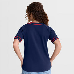 Boston Red Sox Fanatics Women's Diva Race Ahead Raglan V-Neck T-Shirt Discount