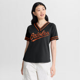 Baltimore Orioles Fanatics Women's Diva Race Ahead Raglan V-Neck T-Shirt Sale