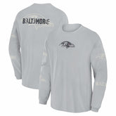 Baltimore Ravens Oversized Type Play Long Sleeve T-Shirt - Gray - Fanatics