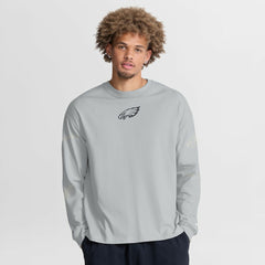 Philadelphia Eagles Oversized Type Play Long Sleeve T-Shirt - Gray - Fanatics