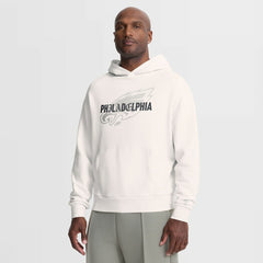 Philadelphia Eagles Oversized Type Play Location Hoodie - Cream - Fanatics