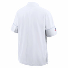 Los Angeles Chargers Sideline Short Sleeve Quarter-Zip Coach Jacket - White - Nike