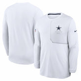 Dallas Cowboys Sideline Coach UV Dri-FIT Long Sleeve Shirt - White - Nike