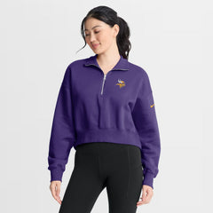 Minnesota Vikings Women's Phoenix Fleece Quarter-Zip Sweatshirt - Purple - Nike