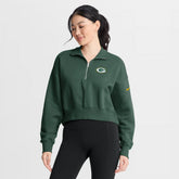 Green Bay Packers Women's Phoenix Fleece Quarter-Zip Sweatshirt - Green - Nike