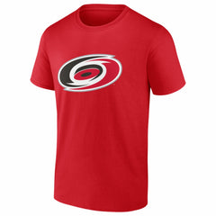 Carolina Hurricanes Logo Athletic Essential T-Shirt - Red | NHL Lifestyle