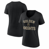 Vegas Golden Knights Logo Athletic Women's Arch Victory V-Neck T-Shirt - Black | NHL discount