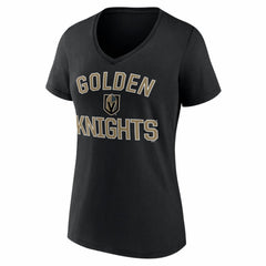 Vegas Golden Knights Logo Athletic Women's Arch Victory V-Neck T-Shirt - Black | NHL discount