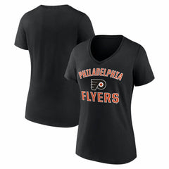 Philadelphia Flyers Logo Athletic Women's Arch Victory V-Neck T-Shirt - Black | NHL online