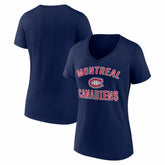 Montreal Canadiens Logo Athletic Women's Arch Victory V-Neck T-Shirt - Navy | NHL on sale