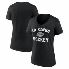 Los Angeles Kings Logo Athletic Women's Arch Victory V-Neck T-Shirt - Black | NHL near me
