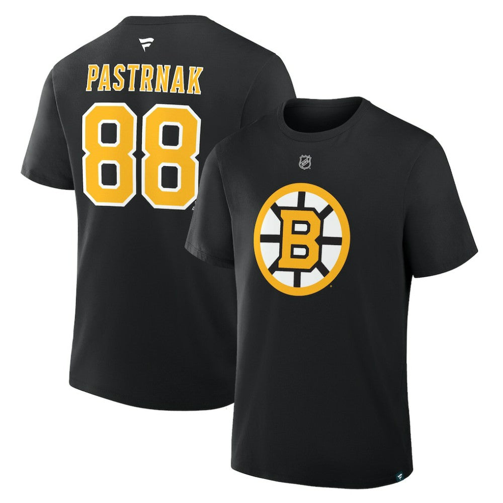 David Pastrnak Boston Bruins Fanatics Authentic Stack Name & Number T-Shirt - Black | Fanatics sale