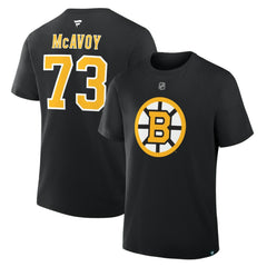 Charlie McAvoy Boston Bruins Fanatics Authentic Stack Name & Number T-Shirt - Black | Fanatics sale