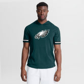 Philadelphia Eagles Optimal Play Short Sleeve Hooded T-Shirt - Midnight Green - Fanatics