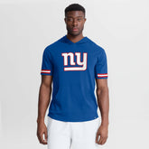 New York Giants Optimal Play Short Sleeve Hooded T-Shirt - Royal - Fanatics