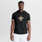 New Orleans Saints Optimal Play Short Sleeve Hooded T-Shirt - Black - Fanatics