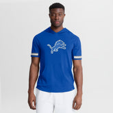 Detroit Lions Optimal Play Short Sleeve Hooded T-Shirt - Blue - Fanatics