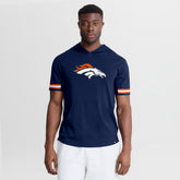 Denver Broncos Optimal Play Short Sleeve Hooded T-Shirt - Navy - Fanatics