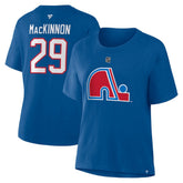 Nathan MacKinnon Colorado Avalanche Fanatics Women's Heritage Authentic Stack Name & Number T-Shirt - Blue | Fanatics online