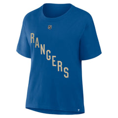 Mika Zibanejad New York Rangers Fanatics Women's Authentic Stack Name & Number T-Shirt - Blue | Fanatics on sale