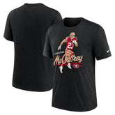 Christian McCaffrey San Francisco 49ers Player Graphic T-Shirt - Heather Black - Nike