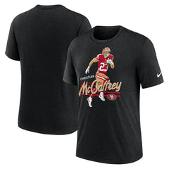 Christian McCaffrey San Francisco 49ers Player Graphic T-Shirt - Heather Black - Nike
