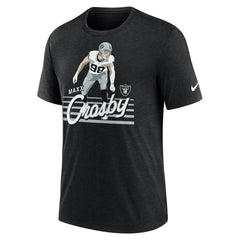 Maxx Crosby Las Vegas Raiders Player Graphic T-Shirt - Heather Black - Nike