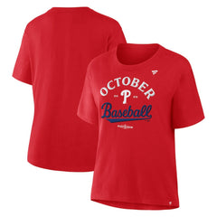 Philadelphia Phillies Women's Fanatics 2025 MLB Postseason Locker Room T-Shirt Outlet