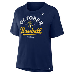 Milwaukee Brewers Women's 2025 MLB Postseason Locker Room T-Shirt Sale