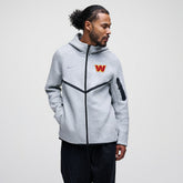 Washington Commanders Tech Fleece Raglan Full-Zip Windrunner Hoodie - Heather Gray - Nike