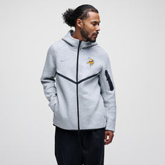 Minnesota Vikings Tech Fleece Raglan Full-Zip Windrunner Hoodie - Heather Gray - Nike