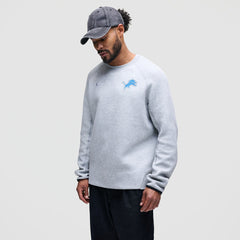 Detroit Lions Tech Fleece Raglan Sweatshirt - Heather Gray - Nike