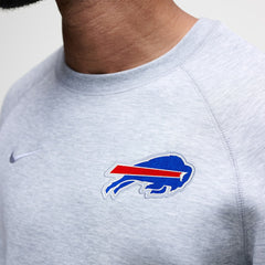 Buffalo Bills Tech Fleece Raglan Sweatshirt - Heather Gray - Nike
