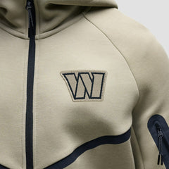 Washington Commanders Tech Fleece Raglan Full-Zip Windrunner Hoodie - Olive - Nike