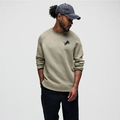 Detroit Lions Tech Fleece Raglan Sweatshirt - Olive - Nike