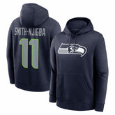 Jaxon Smith-Njigba Seattle Seahawks Name & Number Fleece Hoodie - Navy - Nike