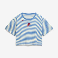 Philadelphia Phillies Nike Women's Cooperstown Collection Striped Cropped T-Shirt Near Me