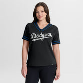 Los Angeles Dodgers Fanatics Women's Diva Race Ahead Raglan V-Neck T-Shirt Near Me