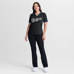 Los Angeles Dodgers Fanatics Women's Diva Race Ahead Raglan V-Neck T-Shirt Near Me