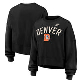 Denver Broncos Women's Oversized High Hip Legacy Arch Phoenix Fleece Sweatshirt - Black - Nike