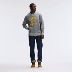 Kansas City Chiefs IconicFleece Pocket Sweatshirt - Athletic Heather Gray - Fanatics