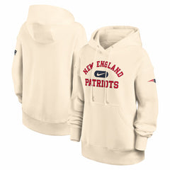 New England Patriots Women's Oversized Legacy Phoenix Hoodie - Natural - Nike