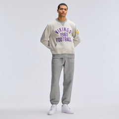 Minnesota Vikings IconicFleece Pocket Sweatshirt - Oatmeal - Fanatics