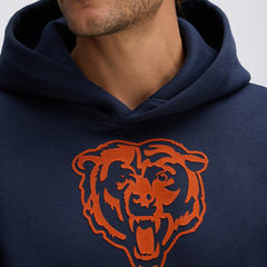 Chicago Bears IconicFleece Flocked Hoodie - Navy - Fanatics
