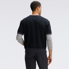 Detroit Lions IconicFleece Short Sleeve Sweatshirt - Black - Fanatics