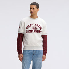 Washington Commanders IconicFleece Short Sleeve Sweatshirt - Oatmeal - Fanatics