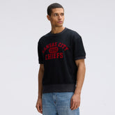 Kansas City Chiefs IconicFleece Short Sleeve Sweatshirt - Black - Fanatics