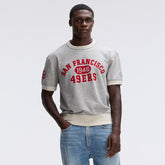 San Francisco 49ers IconicFleece Short Sleeve Sweatshirt - Heather Gray - Fanatics